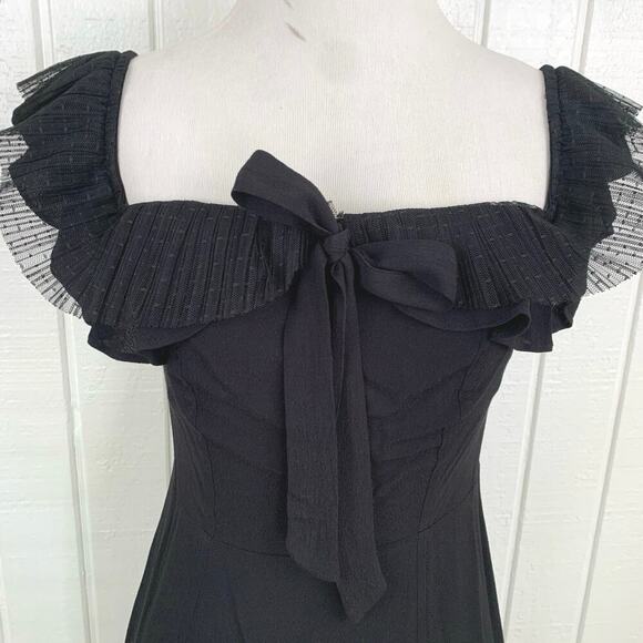For Love & Lemons Women Short Sleeve Cocktail Dress Black Feminine Size Small - Picture 3 of 10
